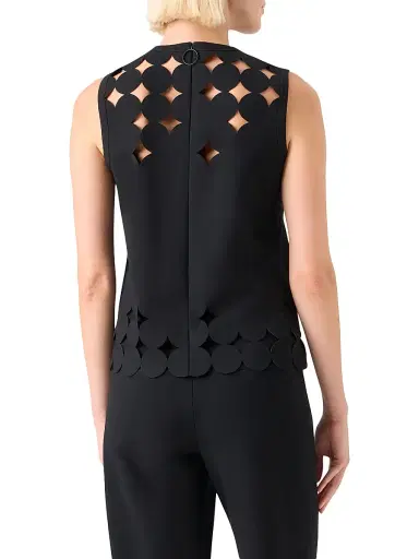 Akris punto Women's Dropping Dot Cut Out Sleeveless Top | Thumbnail 5 Akris punto Women's Dropping Dot Cut Out Sleeveless Top | Thumbnail 5