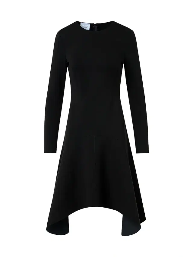 Women's Jersey Handkerchief-Hem Knee-Length Dress - Black Women's Jersey Handkerchief-Hem Knee-Length Dress - Black