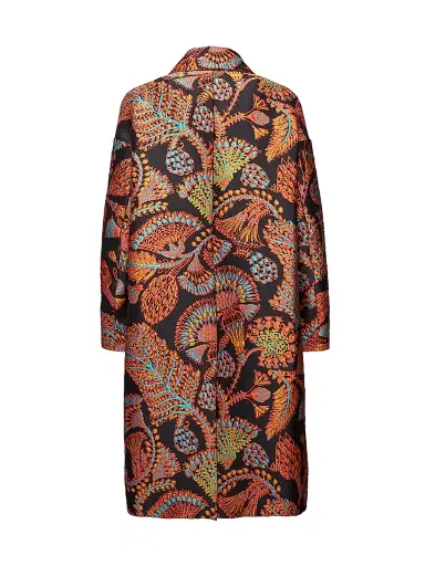La DoubleJ Women's Boxy Coat - Jacquard Sicomore Black - Size Small | Thumbnail 2 La DoubleJ Women's Boxy Coat - Jacquard Sicomore Black - Size Small | Thumbnail 2