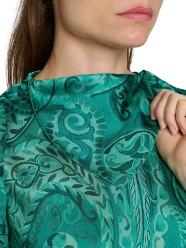 Etro Women's Paisley-Printed Silk Top - Printed Azure Base | Thumbnail 6 Etro Women's Paisley-Printed Silk Top - Printed Azure Base | Thumbnail 6