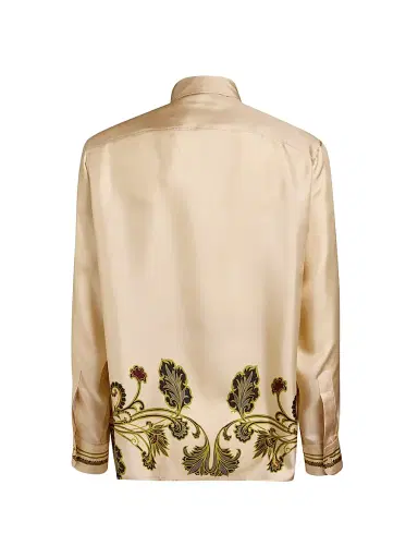 Etro Men's Silk Paisley Button-Front Shirt - Beige | Thumbnail 2 Etro Men's Silk Paisley Button-Front Shirt - Beige | Thumbnail 2