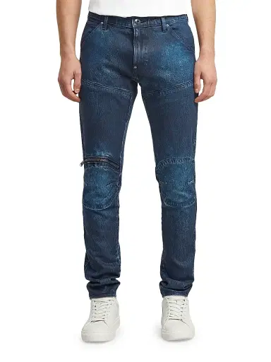 G-Star Men's 5620 3D Zip-Knee Skinny Jeans - Faded Cerulean Skin | Thumbnail 1 G-Star Men's 5620 3D Zip-Knee Skinny Jeans - Faded Cerulean Skin | Thumbnail 1