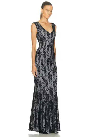 Norma Kamali Grace Fishtail Gown | Thumbnail 2 Norma Kamali Grace Fishtail Gown | Thumbnail 2