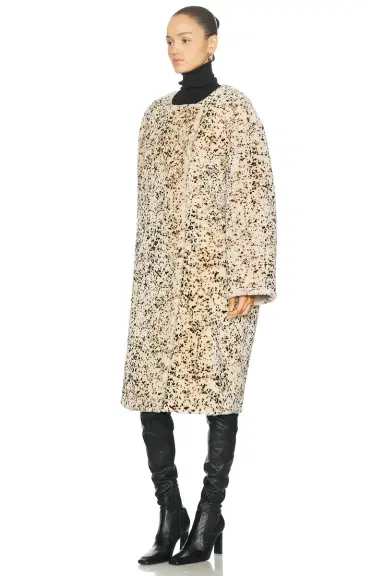 TOTEME Stracciatella Shearling Coat | Thumbnail 2 TOTEME Stracciatella Shearling Coat | Thumbnail 2