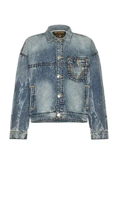 True Religion Super T Cropped Denim Jacket | Thumbnail 1 True Religion Super T Cropped Denim Jacket | Thumbnail 1