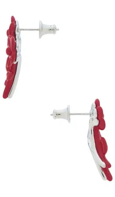 SHUSHU/TONG Painted Double Flower Stud Earrings | Thumbnail 2 SHUSHU/TONG Painted Double Flower Stud Earrings | Thumbnail 2