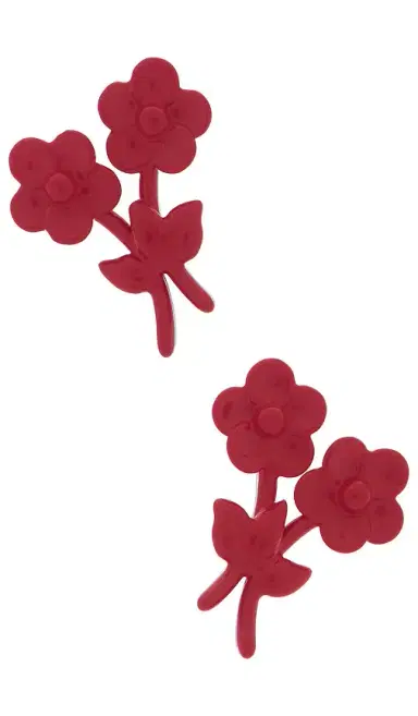SHUSHU/TONG Painted Double Flower Stud Earrings | Thumbnail 1 SHUSHU/TONG Painted Double Flower Stud Earrings | Thumbnail 1