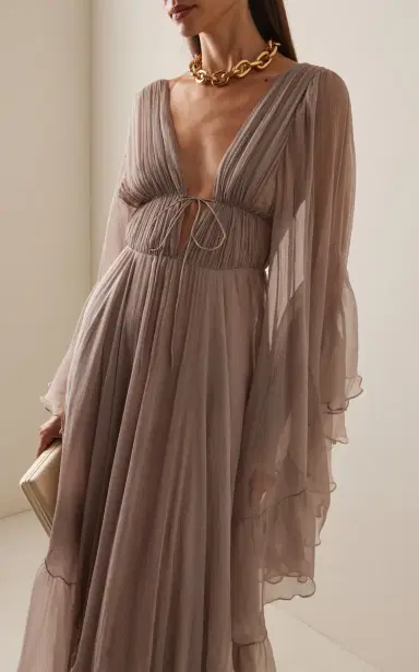 Harithand Nerina Ruffled Silk Georgette Maxi Dress | Thumbnail 9 Harithand Nerina Ruffled Silk Georgette Maxi Dress | Thumbnail 9