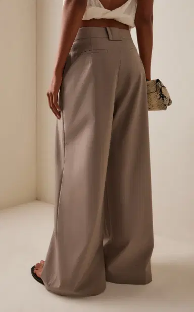 St. Agni Pleated Wool-Blend Wide-Leg Pants | Thumbnail 4 St. Agni Pleated Wool-Blend Wide-Leg Pants | Thumbnail 4