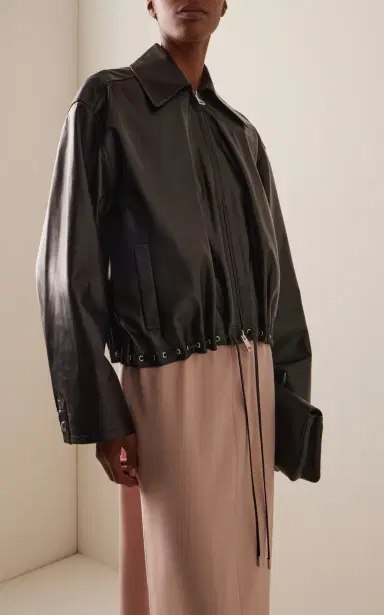Brandon Maxwell The Leland Leather Jacket | Thumbnail 2 Brandon Maxwell The Leland Leather Jacket | Thumbnail 2