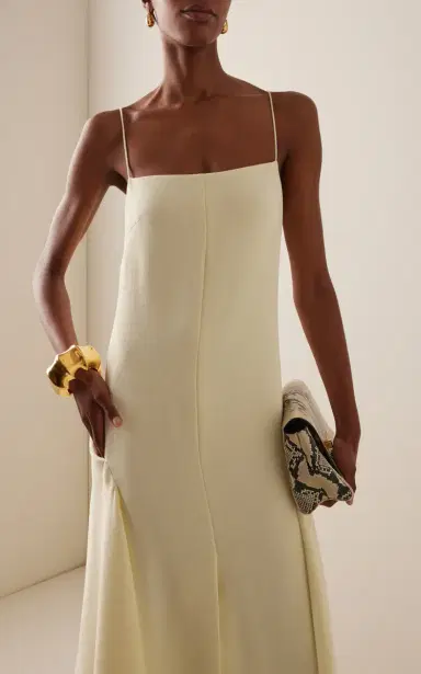 Brandon Maxwell The Darby Crepe Midi Dress | Thumbnail 2 Brandon Maxwell The Darby Crepe Midi Dress | Thumbnail 2