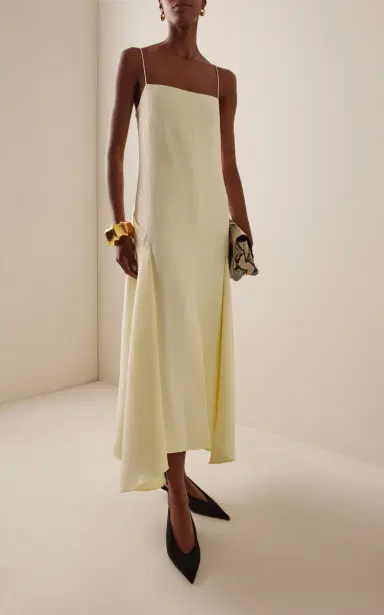 Brandon Maxwell The Darby Crepe Midi Dress | Thumbnail 3 Brandon Maxwell The Darby Crepe Midi Dress | Thumbnail 3