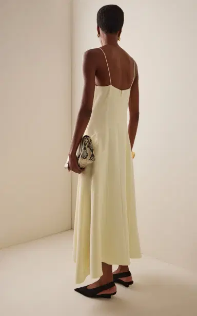Brandon Maxwell The Darby Crepe Midi Dress | Thumbnail 4 Brandon Maxwell The Darby Crepe Midi Dress | Thumbnail 4