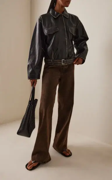 St. Agni Belted Brushed-Leather Jacket | Thumbnail 3 St. Agni Belted Brushed-Leather Jacket | Thumbnail 3