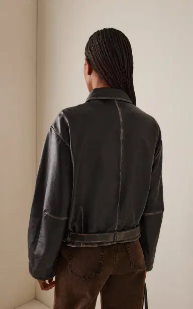 St. Agni Belted Brushed-Leather Jacket | Thumbnail 4 St. Agni Belted Brushed-Leather Jacket | Thumbnail 4
