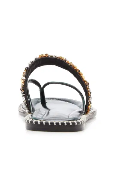 Dries Van Noten Sequin Embellished Leather Sandals | Thumbnail 4 Dries Van Noten Sequin Embellished Leather Sandals | Thumbnail 4
