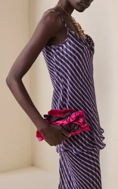 Dries Van Noten Ruffle Satin Clutch | Thumbnail 2 Dries Van Noten Ruffle Satin Clutch | Thumbnail 2