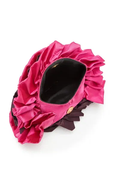 Dries Van Noten Ruffle Satin Clutch | Thumbnail 6 Dries Van Noten Ruffle Satin Clutch | Thumbnail 6