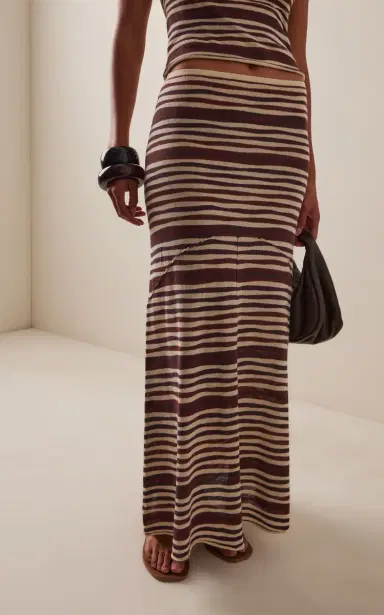 Zulu & Zephyr Exclusive Striped Knit Midi Skirt | Thumbnail 3 Zulu & Zephyr Exclusive Striped Knit Midi Skirt | Thumbnail 3