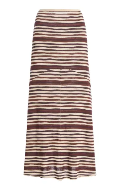Zulu & Zephyr Exclusive Striped Knit Midi Skirt | Thumbnail 1 Zulu & Zephyr Exclusive Striped Knit Midi Skirt | Thumbnail 1