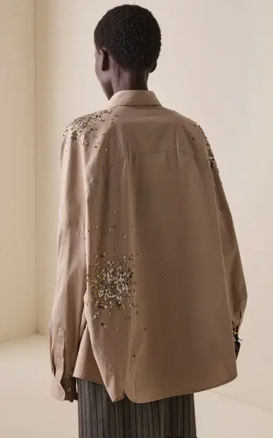 Dries Van Noten Casia Embellished Cotton-Poplin Shirt | Thumbnail 4 Dries Van Noten Casia Embellished Cotton-Poplin Shirt | Thumbnail 4