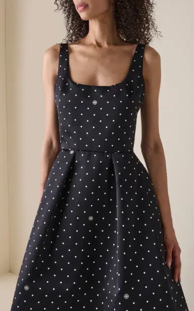 Elie Saab Printed Duchesse Midi Dress | Thumbnail 3 Elie Saab Printed Duchesse Midi Dress | Thumbnail 3