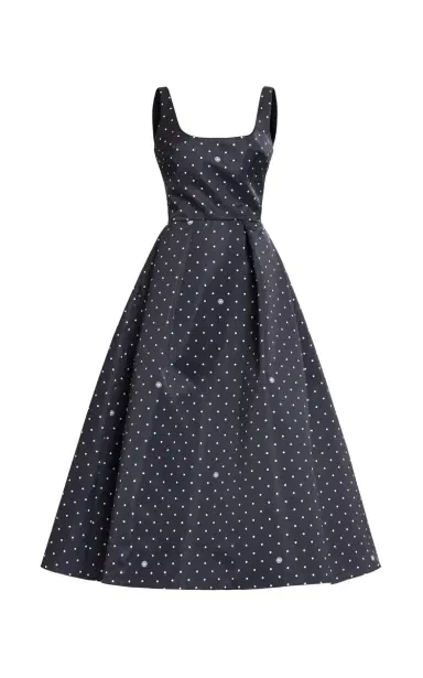 Elie Saab Printed Duchesse Midi Dress | Thumbnail 1 Elie Saab Printed Duchesse Midi Dress | Thumbnail 1