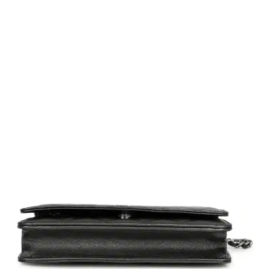 Chanel Chanel Wallet On Chain WOC Metallic Grey Lambskin Silver Hardware | Thumbnail 6 Chanel Chanel Wallet On Chain WOC Metallic Grey Lambskin Silver Hardware | Thumbnail 6