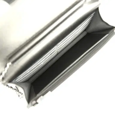 Chanel Chanel Wallet On Chain WOC Metallic Grey Lambskin Silver Hardware | Thumbnail 9 Chanel Chanel Wallet On Chain WOC Metallic Grey Lambskin Silver Hardware | Thumbnail 9