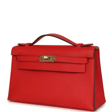 HERMÈS Hermes Special Order (HSS) Kelly Pochette Rouge de Coeur Verso Swift Permabrass Hardware | Thumbnail 5 HERMÈS Hermes Special Order (HSS) Kelly Pochette Rouge de Coeur Verso Swift Permabrass Hardware | Thumbnail 5