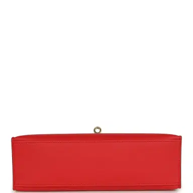 HERMÈS Hermes Special Order (HSS) Kelly Pochette Rouge de Coeur Verso Swift Permabrass Hardware | Thumbnail 6 HERMÈS Hermes Special Order (HSS) Kelly Pochette Rouge de Coeur Verso Swift Permabrass Hardware | Thumbnail 6