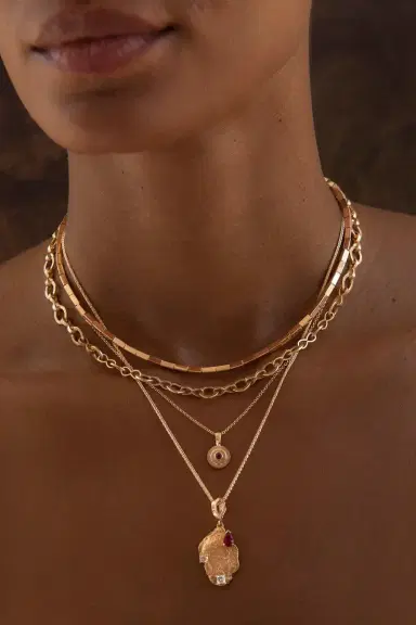 Azlee Thin Wheat Chain Necklace | Thumbnail 2 Azlee Thin Wheat Chain Necklace | Thumbnail 2