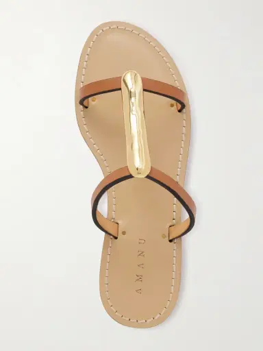 AMANU The Sahara Gold-tone And Leather Sandals | Thumbnail 5 AMANU The Sahara Gold-tone And Leather Sandals | Thumbnail 5