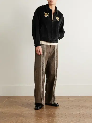 Visvim Norad Embroidered Brushed-Silk Blouson Jacket - Men | Thumbnail 2 Visvim Norad Embroidered Brushed-Silk Blouson Jacket - Men | Thumbnail 2