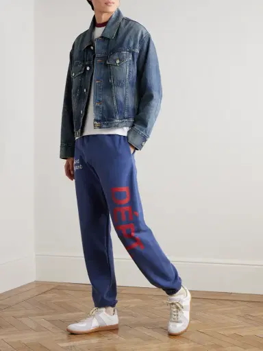 Gallery Dept. Team Dept Tapered Embroidered Printed Cotton-Jersey Sweatpants - Men | Thumbnail 2 Gallery Dept. Team Dept Tapered Embroidered Printed Cotton-Jersey Sweatpants - Men | Thumbnail 2