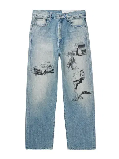 Neighborhood One of These Days Straight-Leg Printed Jeans - Men | Thumbnail 1 Neighborhood One of These Days Straight-Leg Printed Jeans - Men | Thumbnail 1