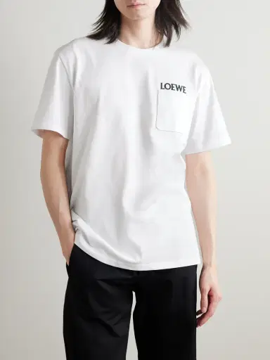 Loewe Logo-Embroidered Cotton-Blend Jersey T-Shirt - Men | Thumbnail 3 Loewe Logo-Embroidered Cotton-Blend Jersey T-Shirt - Men | Thumbnail 3