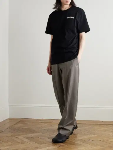 Loewe Logo-Embroidered Cotton-Jersey T-Shirt - Men | Thumbnail 2 Loewe Logo-Embroidered Cotton-Jersey T-Shirt - Men | Thumbnail 2