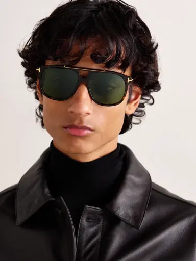 Tom Ford Sam Aviator-Style Tortoiseshell Acetate Sunglasses - Men | Thumbnail 2 Tom Ford Sam Aviator-Style Tortoiseshell Acetate Sunglasses - Men | Thumbnail 2