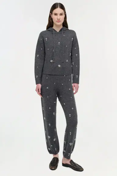 Simkhai Karmen Embellished Cashmere Hoodie | Thumbnail 2 Simkhai Karmen Embellished Cashmere Hoodie | Thumbnail 2