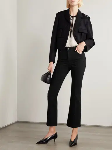 Frame Reboot Crop Stretch High-rise Bootcut Jeans | Thumbnail 2 Frame Reboot Crop Stretch High-rise Bootcut Jeans | Thumbnail 2