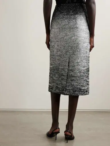 Oscar de la Renta Metallic Bouclé-tweed Midi Skirt | Thumbnail 4 Oscar de la Renta Metallic Bouclé-tweed Midi Skirt | Thumbnail 4