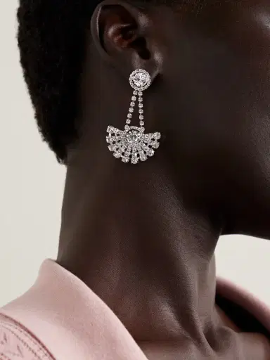 Jennifer Behr Velma Rhodium-plated Crystal Earrings | Thumbnail 2 Jennifer Behr Velma Rhodium-plated Crystal Earrings | Thumbnail 2