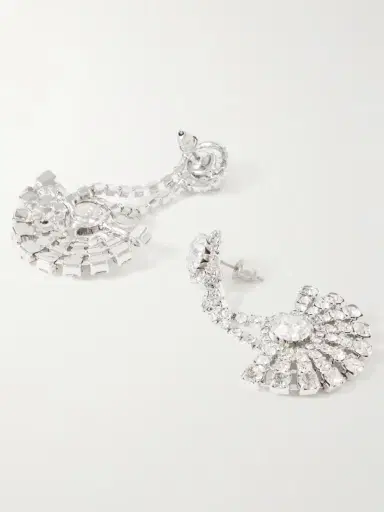 Jennifer Behr Velma Rhodium-plated Crystal Earrings | Thumbnail 3 Jennifer Behr Velma Rhodium-plated Crystal Earrings | Thumbnail 3