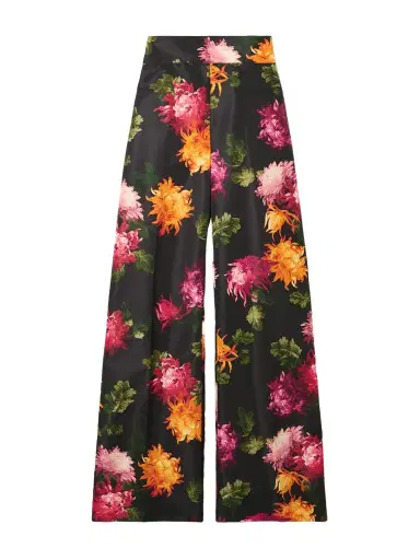 Carolina Herrera Diane Floral-print Faille Wide-leg Pants | Thumbnail 1 Carolina Herrera Diane Floral-print Faille Wide-leg Pants | Thumbnail 1