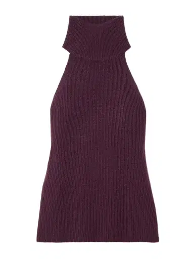 Lisa Yang Freya Ribbed Cashmere Turtleneck Tank | Thumbnail 1 Lisa Yang Freya Ribbed Cashmere Turtleneck Tank | Thumbnail 1
