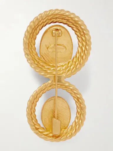 Sonia Petroff Nest Gold-plated Enamel Brooch | Thumbnail 3 Sonia Petroff Nest Gold-plated Enamel Brooch | Thumbnail 3