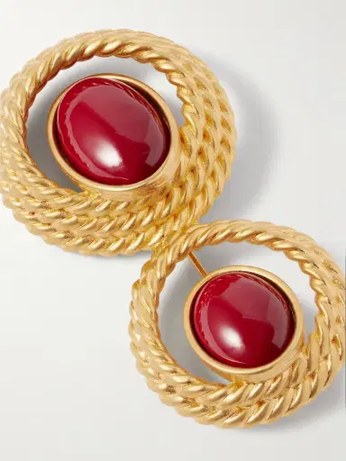 Sonia Petroff Nest Gold-plated Enamel Brooch | Thumbnail 4 Sonia Petroff Nest Gold-plated Enamel Brooch | Thumbnail 4