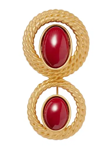 Sonia Petroff Nest Gold-plated Enamel Brooch | Thumbnail 1 Sonia Petroff Nest Gold-plated Enamel Brooch | Thumbnail 1