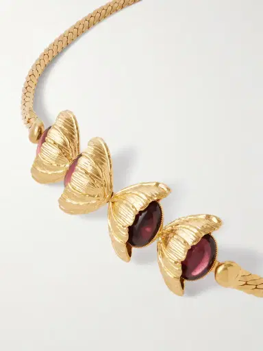Sonia Petroff Retro Flower Embellished Gold-plated Belt | Thumbnail 3 Sonia Petroff Retro Flower Embellished Gold-plated Belt | Thumbnail 3